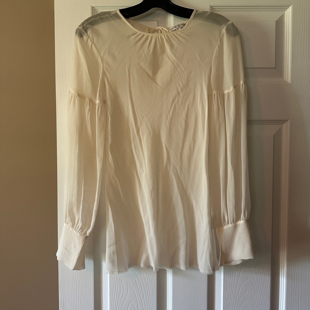 Vince Sheer Cream Top